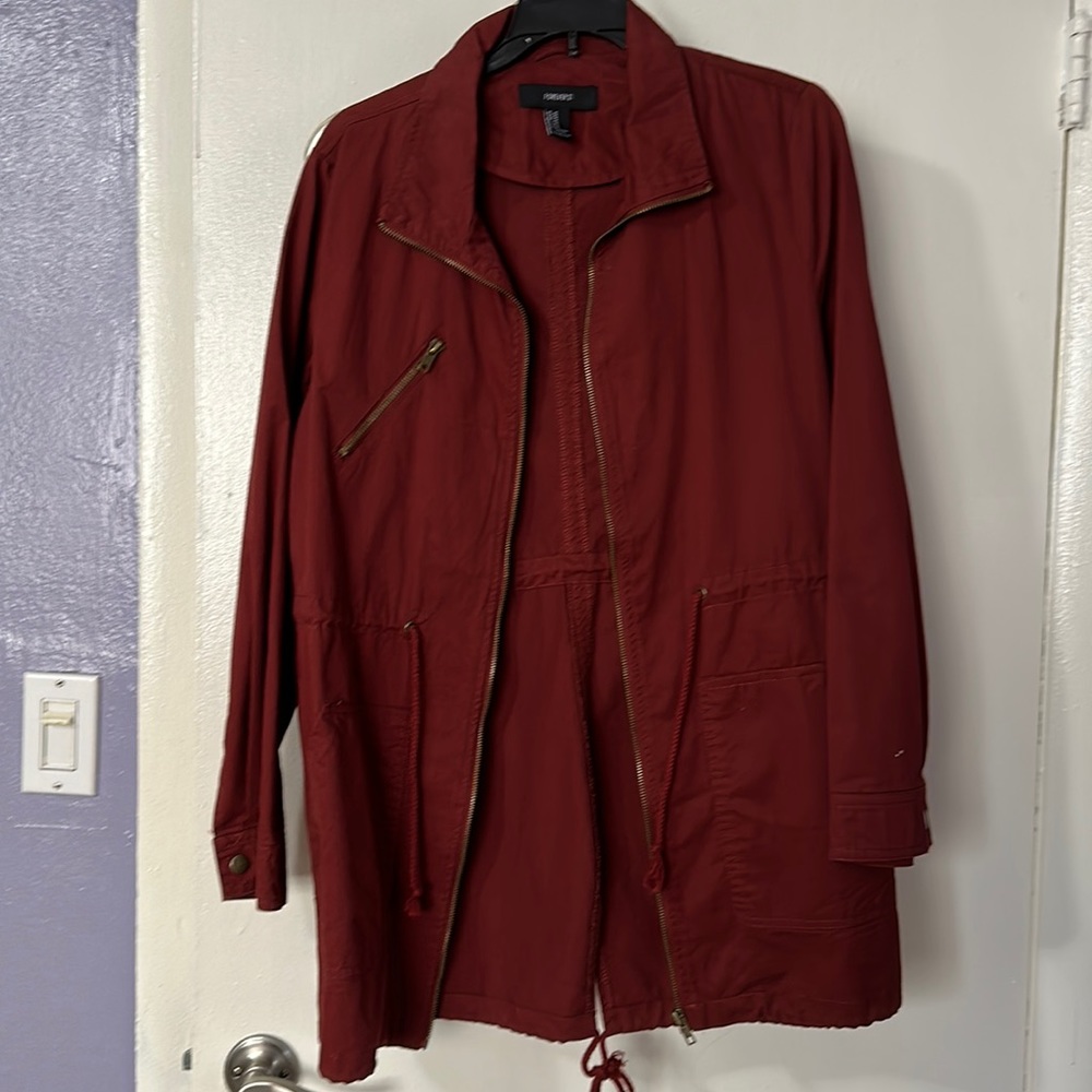 Forever 21 burgundy jacket
